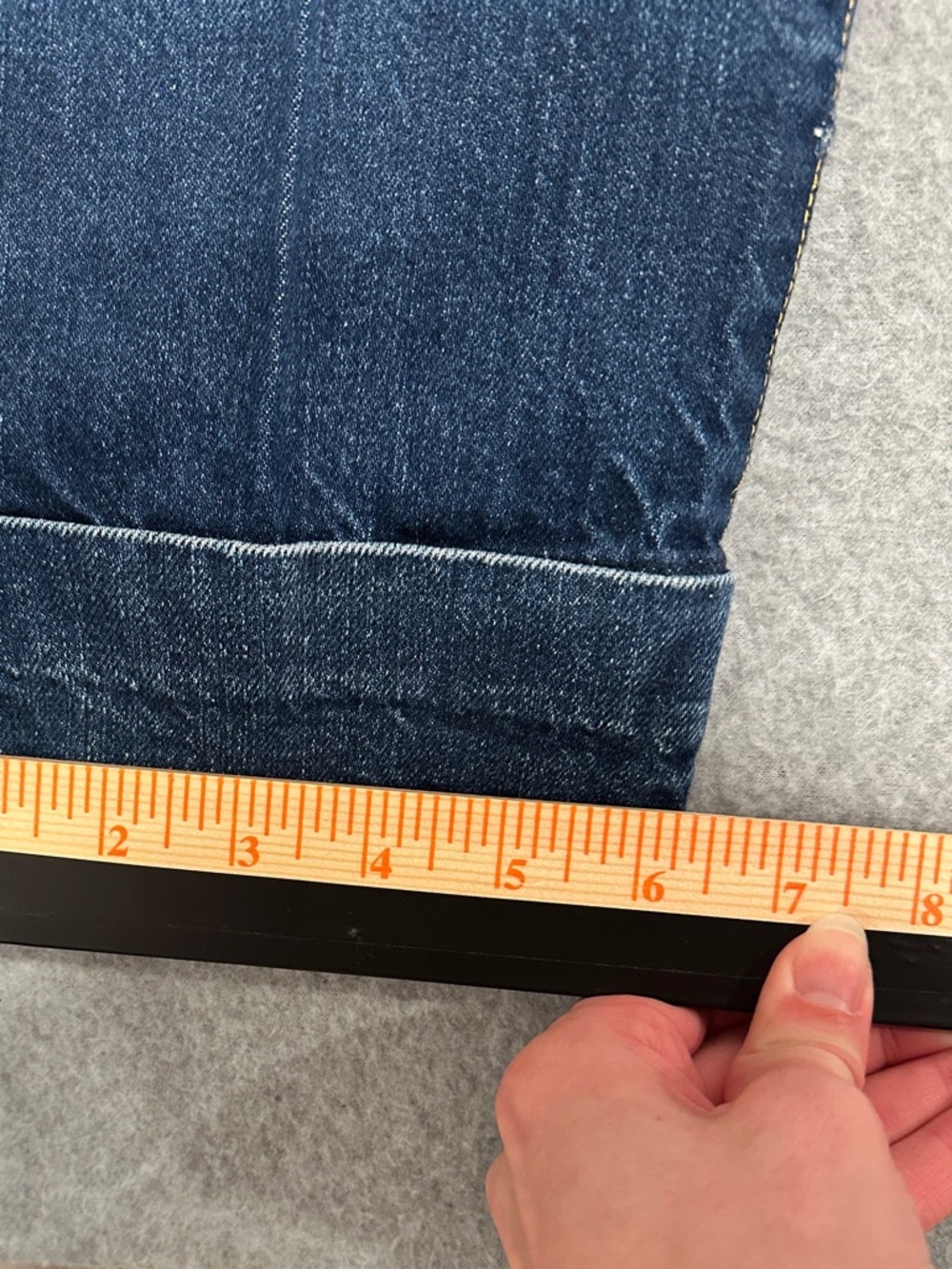 Frame Denim Le Grand Garçon Cuffed Cropped Straight-Leg Jeans - Picture 13 of 13